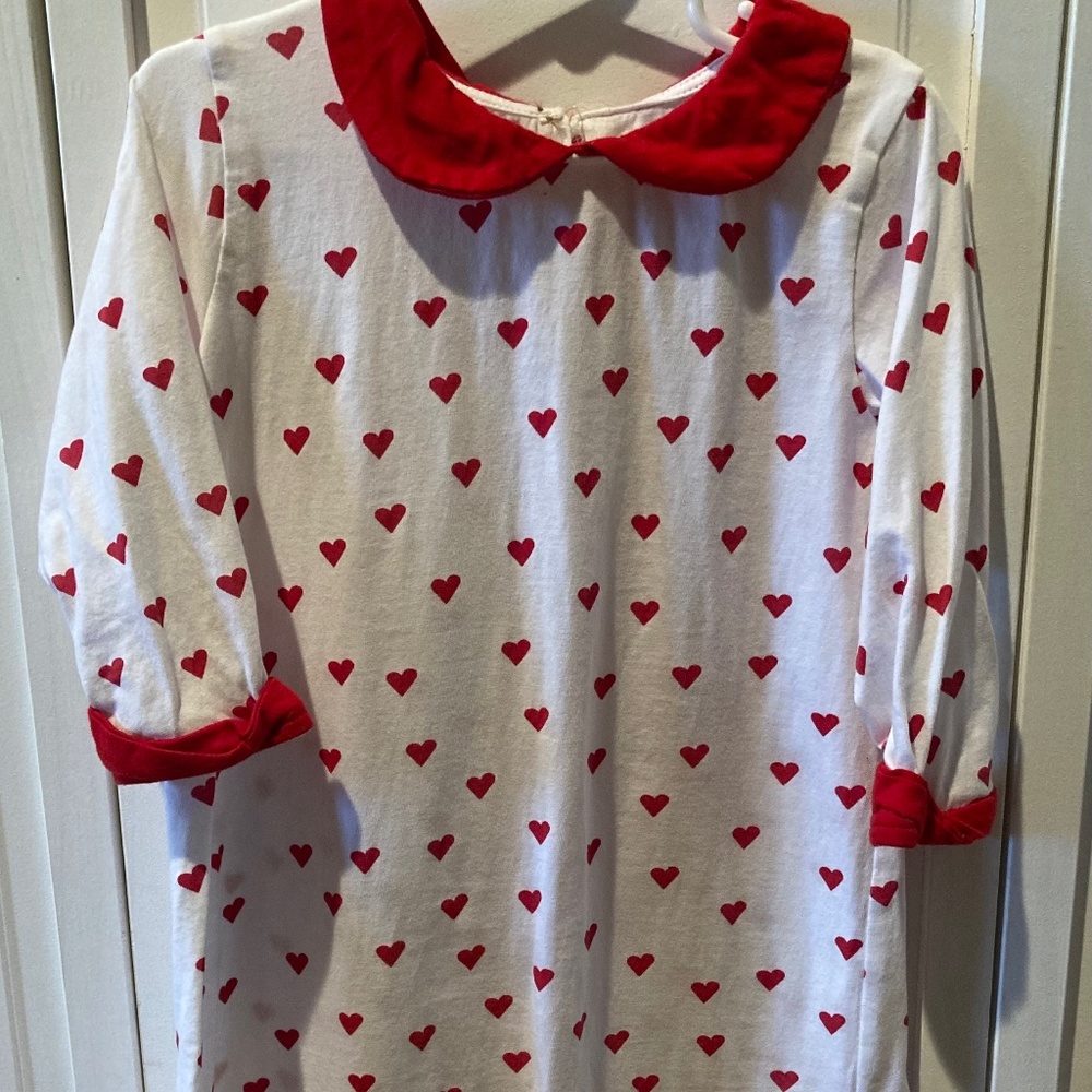 Girls Valentines Heart Dress, size 7-8